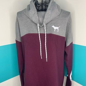 Maroon and grey PINK jacket